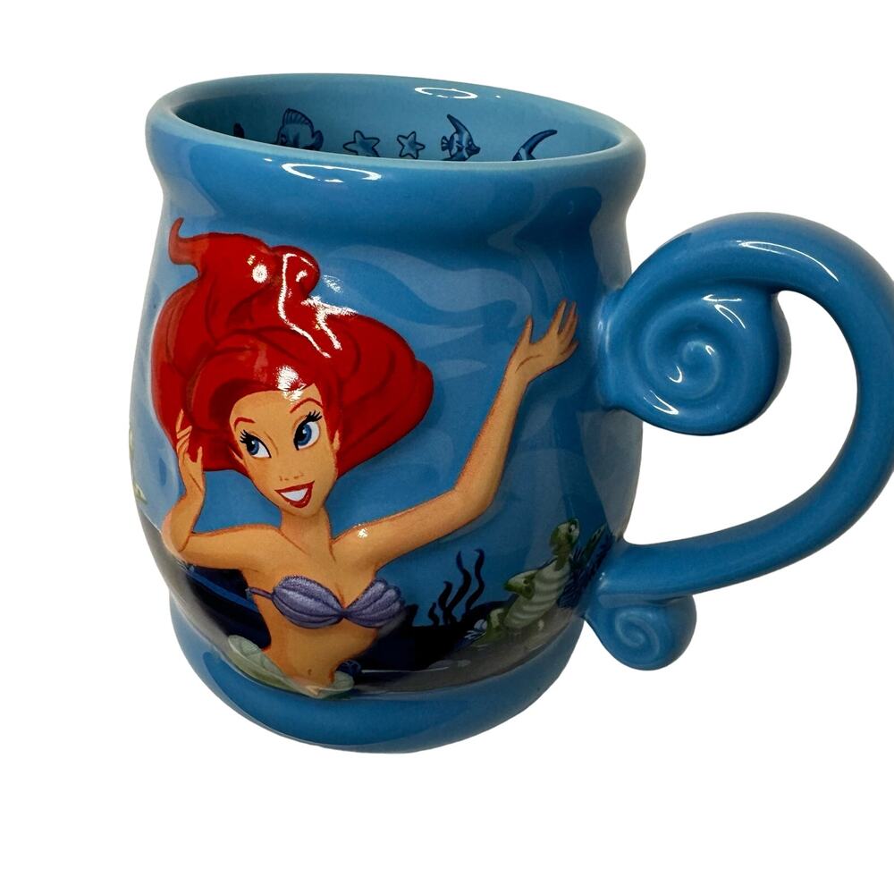 Disney Little Mermaid Coffee Mug Princess Ariel 3D Under the Sea - Picture 6 of 6